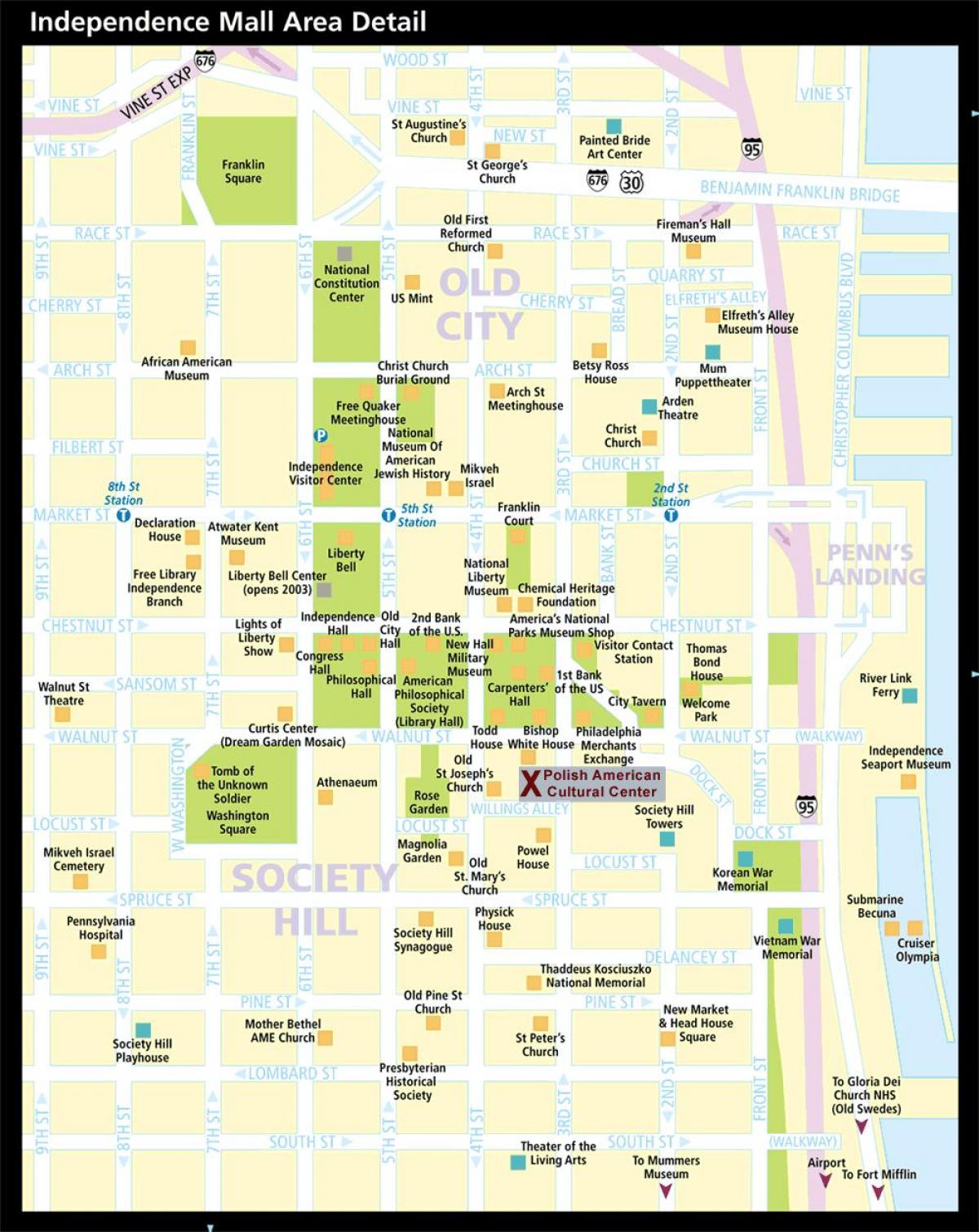 mapa historikoa Philadelphia