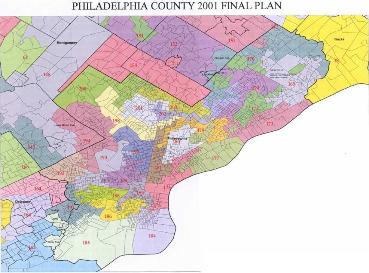 Philadelphia udal barrutia mapa