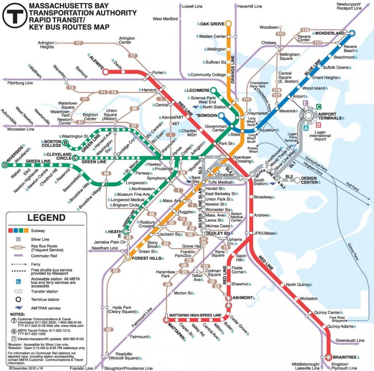 Philadelphia garraio publikoaren mapa