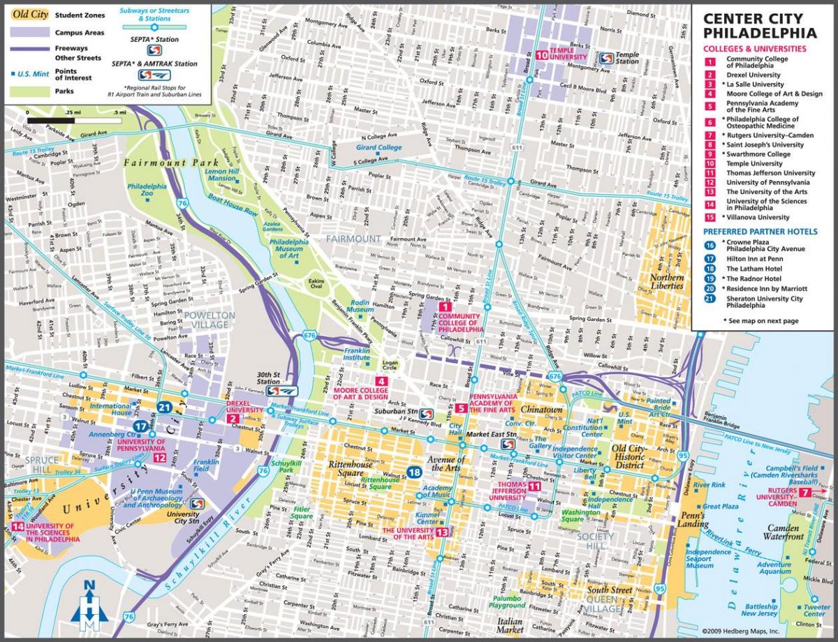 turismo mapa Philadelphia