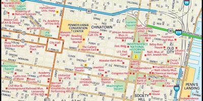 Mapa erdigunera Philadelphia