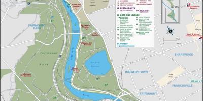 Mapa fairmount parke Philadelphia