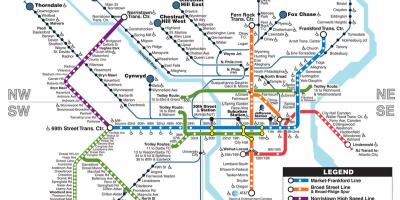 Mapa Phila metroa