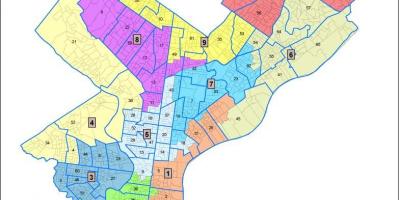 Ward mapa Philadelphia